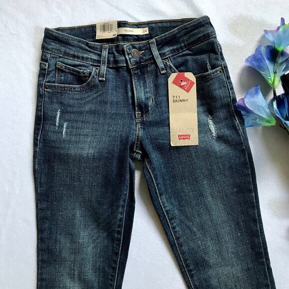 Levi's NWT 711 Skinny Jeans Women 00/24 - Picture 3 of 10
